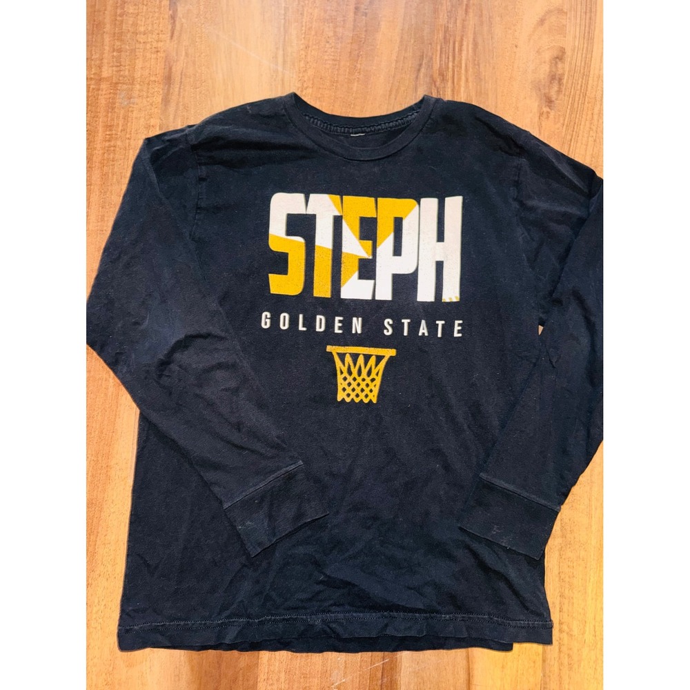 Steph Curry Golden State Warriors Long Sleeve Graphic Tee Black Mens X-Small
